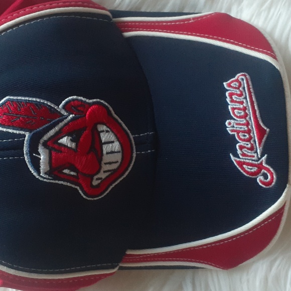 MLB Cleveland Indians Team Colors Snapback Hat / Cap - Picture 6 of 8